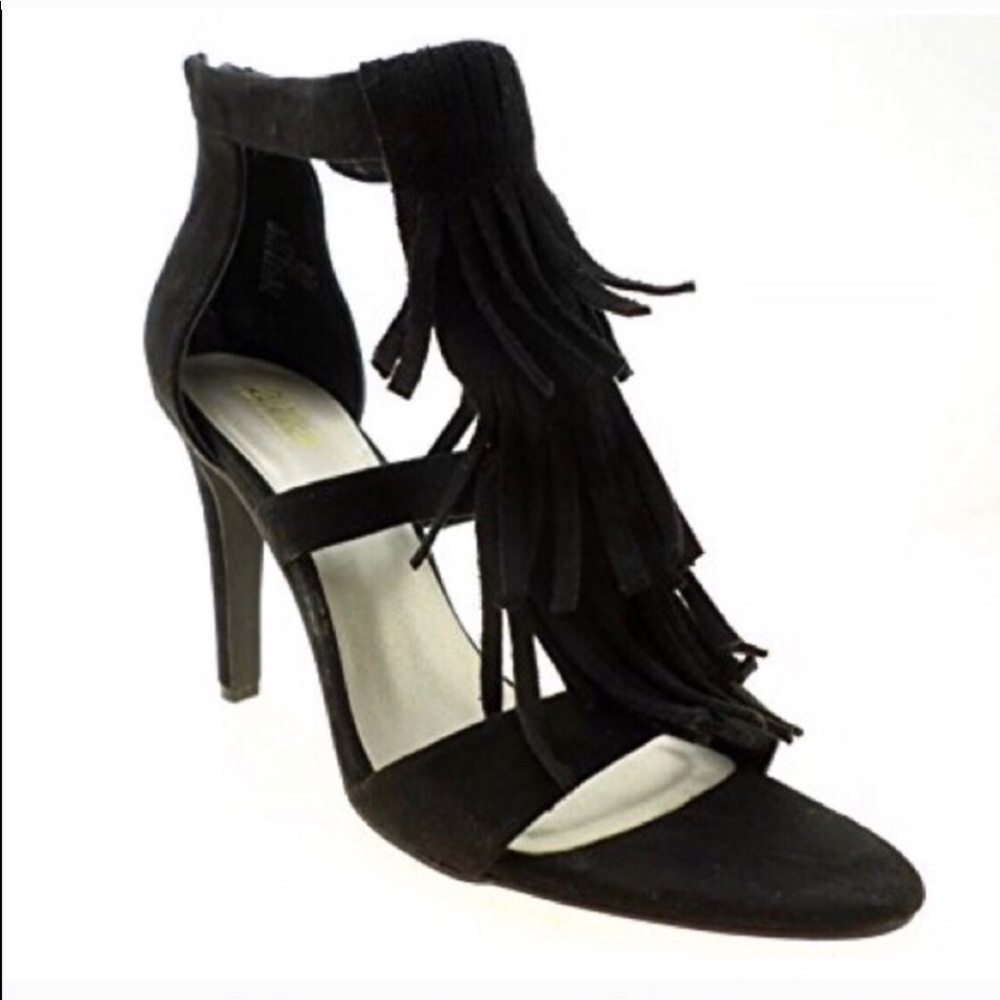 a.n.a Emily Fringed Black Heels